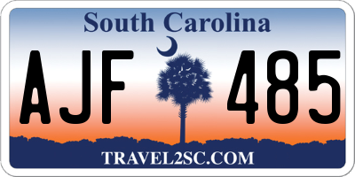SC license plate AJF485