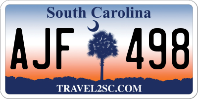 SC license plate AJF498