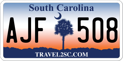 SC license plate AJF508