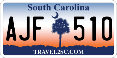 SC license plate AJF510