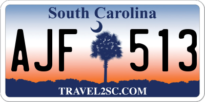 SC license plate AJF513