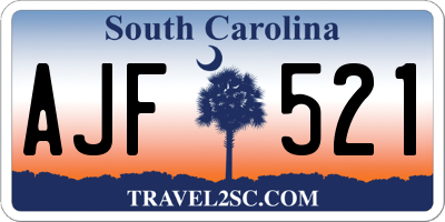 SC license plate AJF521