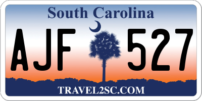 SC license plate AJF527