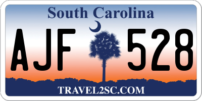 SC license plate AJF528
