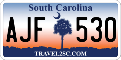SC license plate AJF530