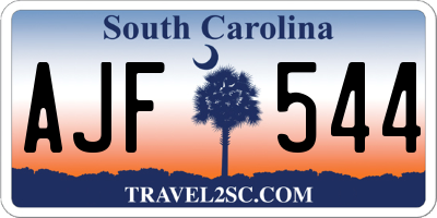SC license plate AJF544