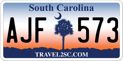 SC license plate AJF573