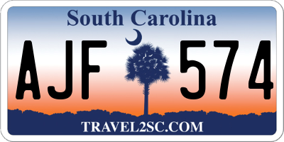 SC license plate AJF574