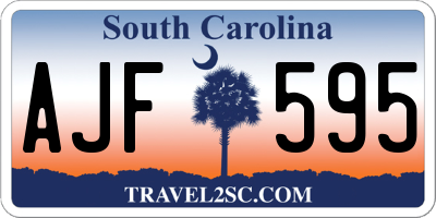 SC license plate AJF595