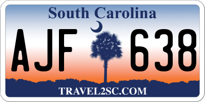 SC license plate AJF638