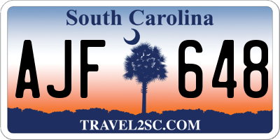 SC license plate AJF648