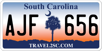 SC license plate AJF656