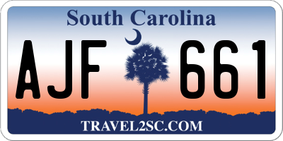 SC license plate AJF661
