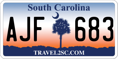 SC license plate AJF683