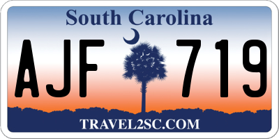 SC license plate AJF719
