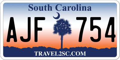 SC license plate AJF754
