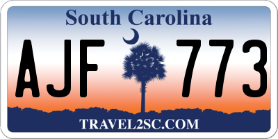 SC license plate AJF773