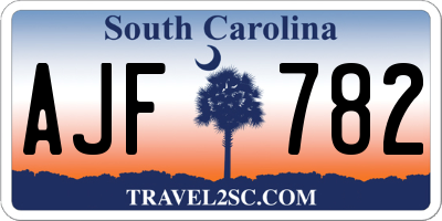 SC license plate AJF782