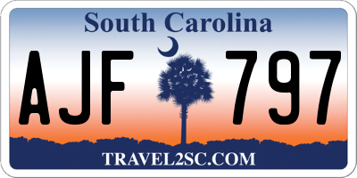 SC license plate AJF797