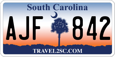 SC license plate AJF842