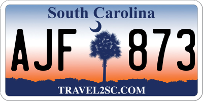 SC license plate AJF873