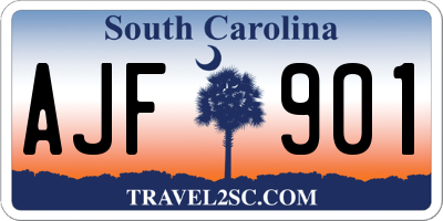 SC license plate AJF901