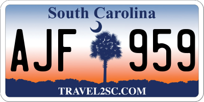 SC license plate AJF959