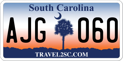SC license plate AJG060