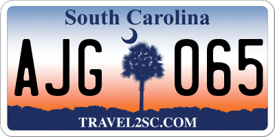 SC license plate AJG065