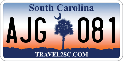 SC license plate AJG081