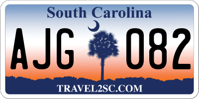 SC license plate AJG082