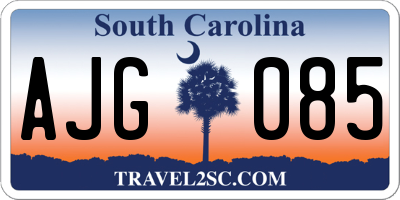 SC license plate AJG085