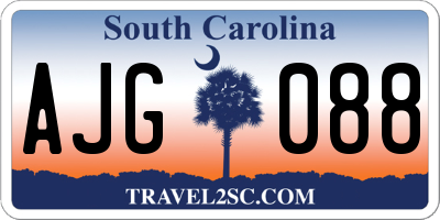 SC license plate AJG088