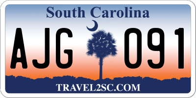 SC license plate AJG091