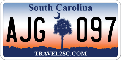 SC license plate AJG097