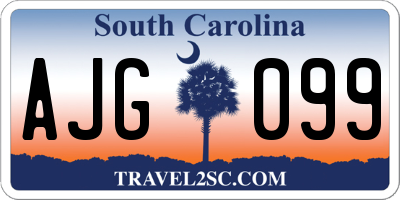 SC license plate AJG099