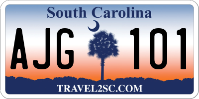 SC license plate AJG101