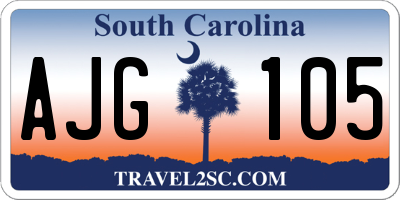 SC license plate AJG105