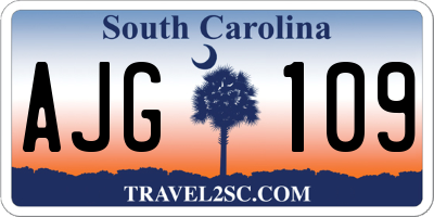 SC license plate AJG109