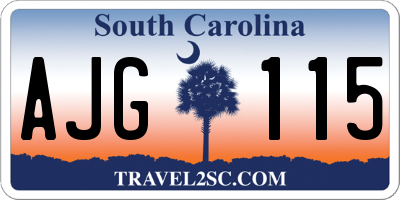 SC license plate AJG115