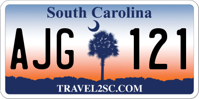 SC license plate AJG121