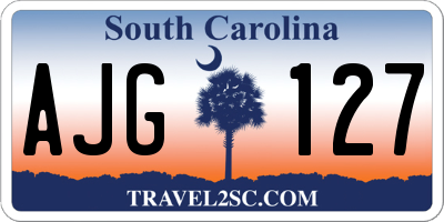 SC license plate AJG127