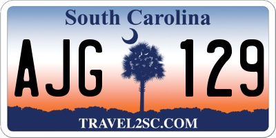 SC license plate AJG129