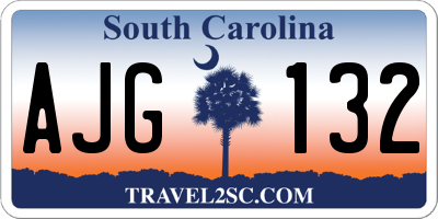 SC license plate AJG132