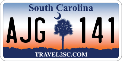 SC license plate AJG141