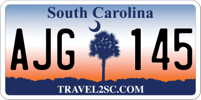 SC license plate AJG145