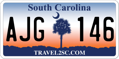 SC license plate AJG146
