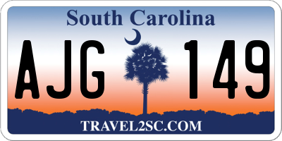 SC license plate AJG149