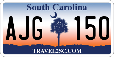 SC license plate AJG150