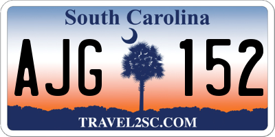 SC license plate AJG152